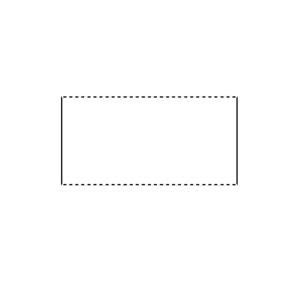 Label, Thermal Perfcut 1" x 2" 1" core White w/Black Bar